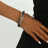 TriTone Elegance Bangle