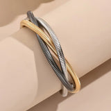 TriTone Elegance Bangle